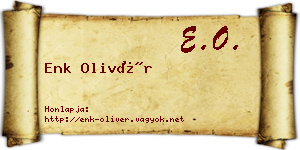 Enk Olivér névjegykártya